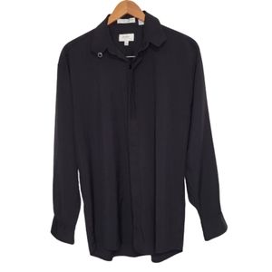 Men's Pavo Black Button Down Long Sleeve Shirt